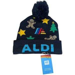 ALDI Gear Christmas Knit Beanie Limited Edition Holiday Winter Hat